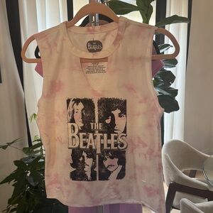 The Beatles Pink Tie-Dye Tank Top